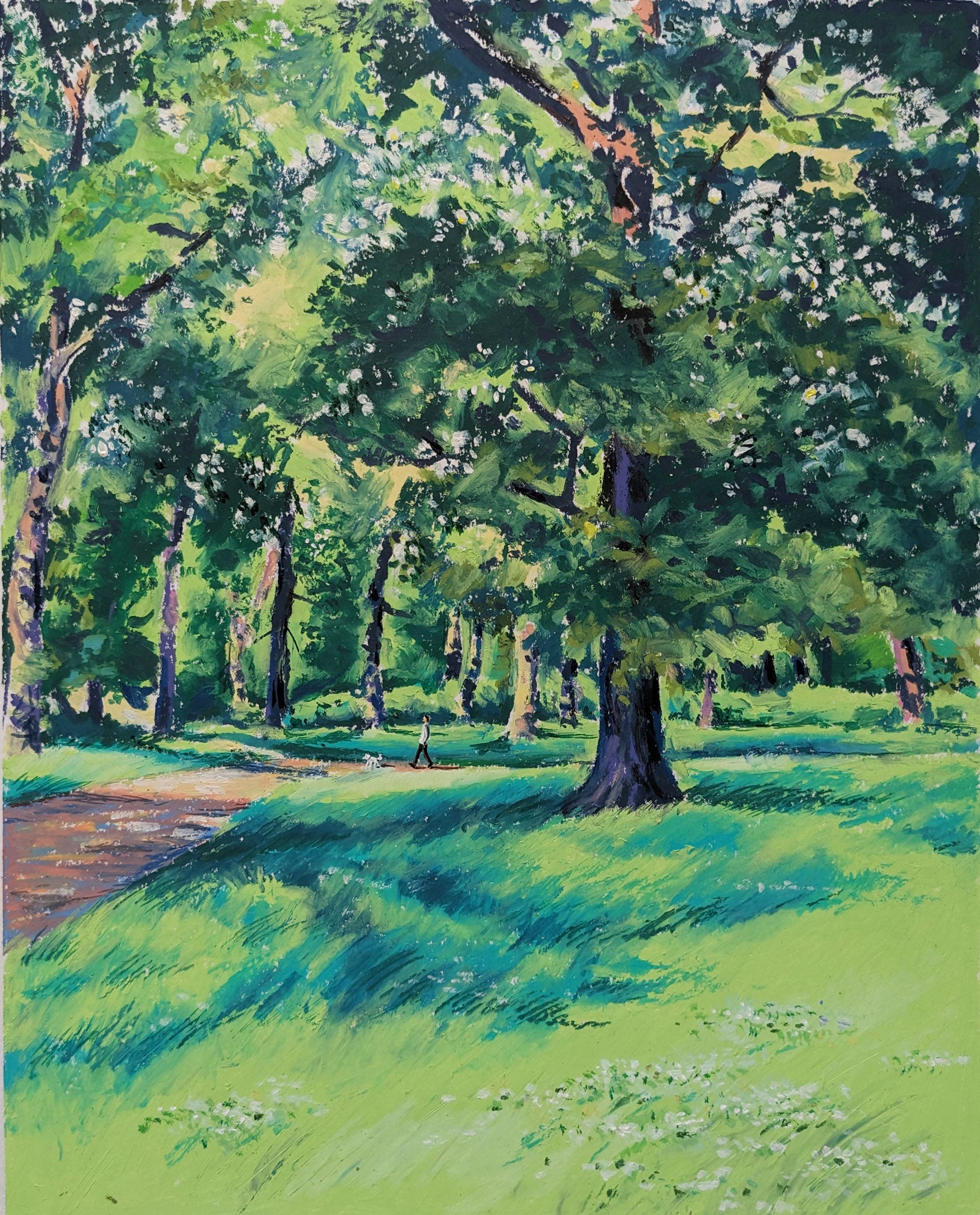 Summer walk, original artwork, unframed