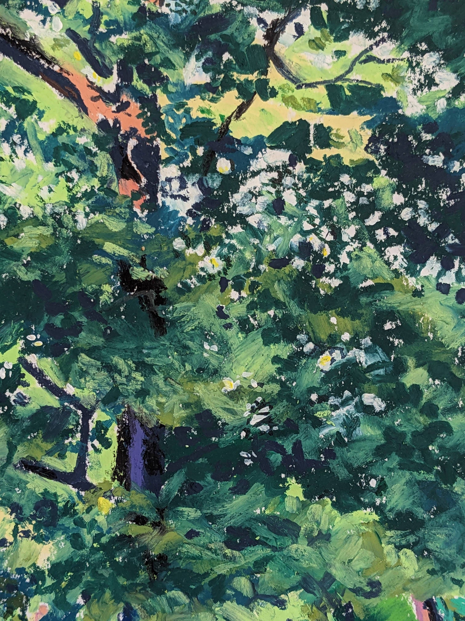 Summer walk, original artwork, detail 1