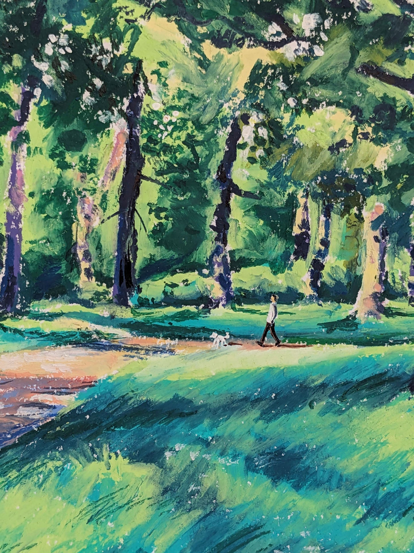 Summer walk, original artwork, detail 2