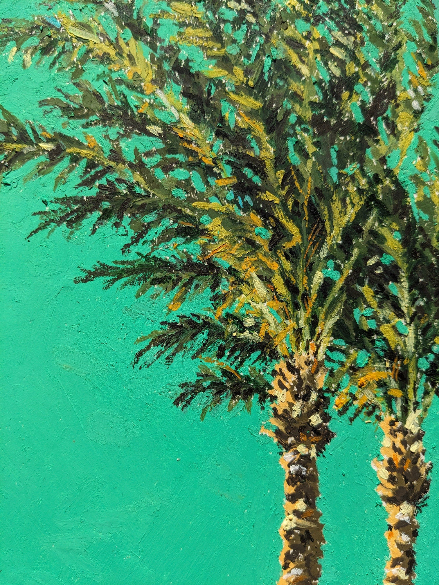 Egypt in emerald, original artwork, detail 1