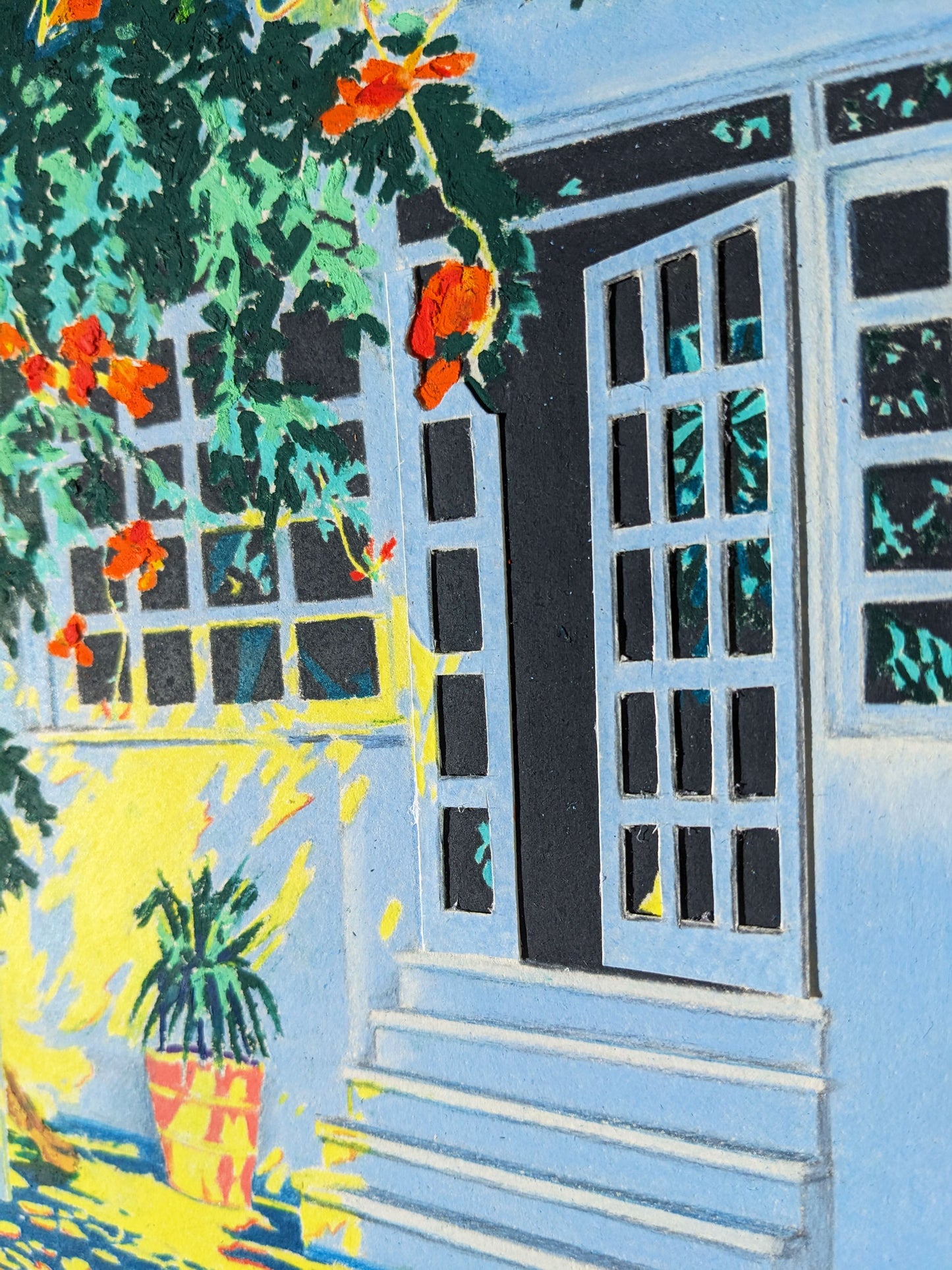 Summer joy in Greece, original artwork, detail 1