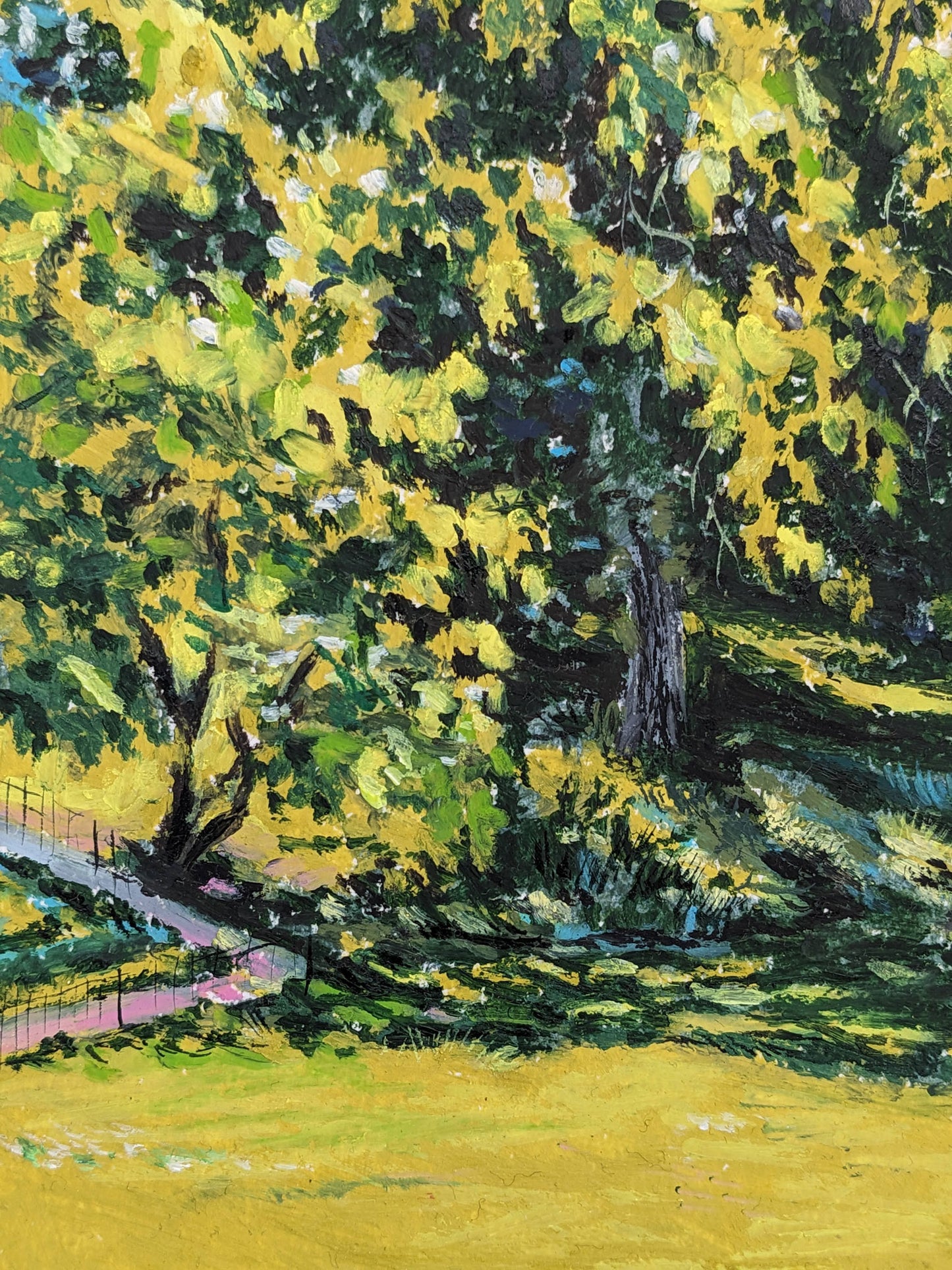 Sunbath in Terrace Garden, original artwork, close-up