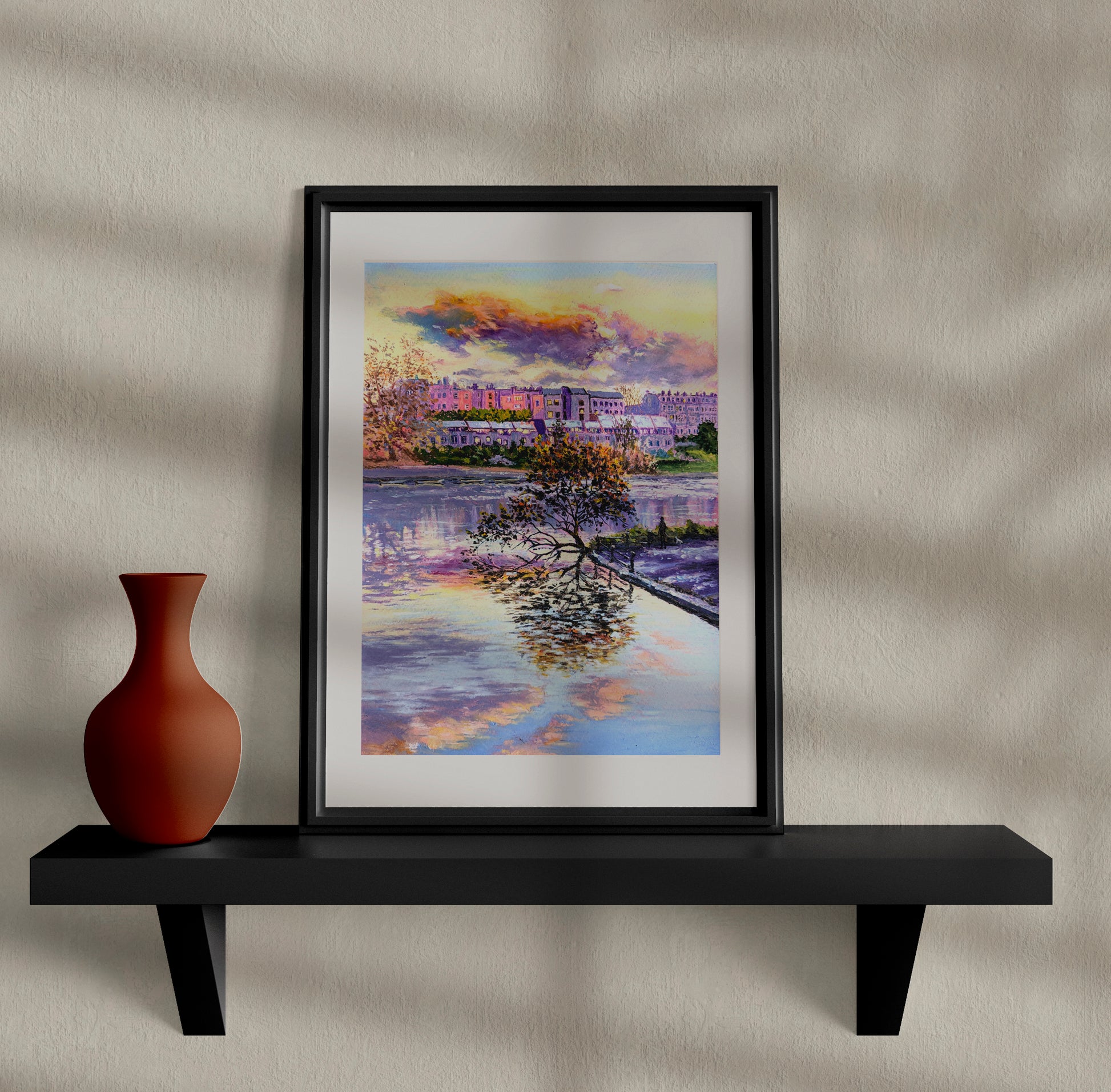 Echoes of Dawn, original artwork, framed