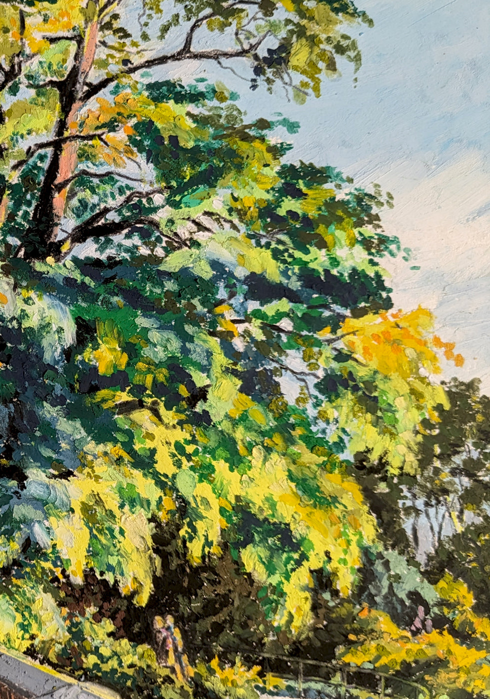 Sun-Kissed Acacia, original artwork, detail